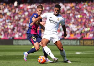 ريال مدريد يحسم الكلاسيكو بثنائية بيلينغهام ومبابي ويبتعد بالصدارة