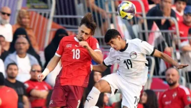 لاعبو منتخب سويسرا يحتفلون بالفوز على منتخب مصر في كأس العالم تحت 17 عامًا