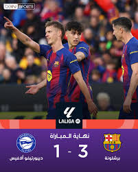 برشلونة يتصدر الدوري الإسباني بعد الفوز على ألافيس 3-1