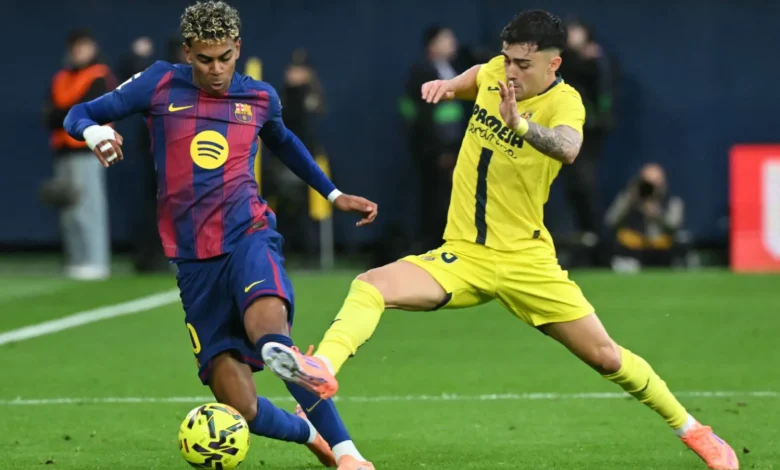  رافينيا ولامين يامال يقودان برشلونة لفوز مريح على فياريال في الليغا